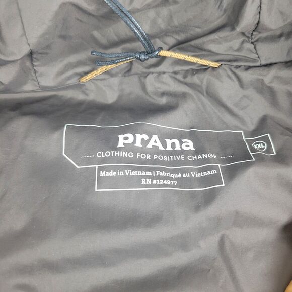 Prana Mens Whitney Portal Duck Down Feather Puffer Jacket Hooded 2XL NWT $270 - Picture 10 of 12